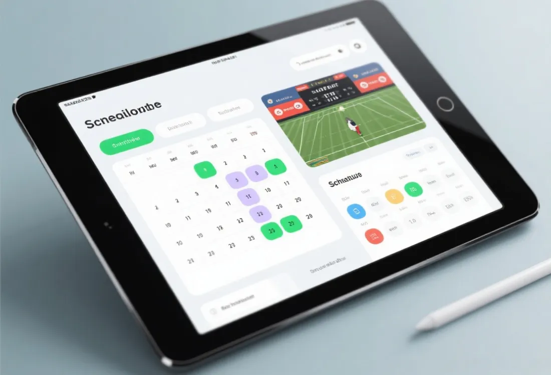 赛程与比分功能示意图